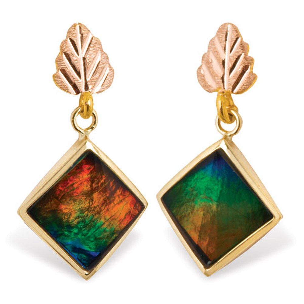 Black Hills Gold 10k Yellow Gold Earrings. 