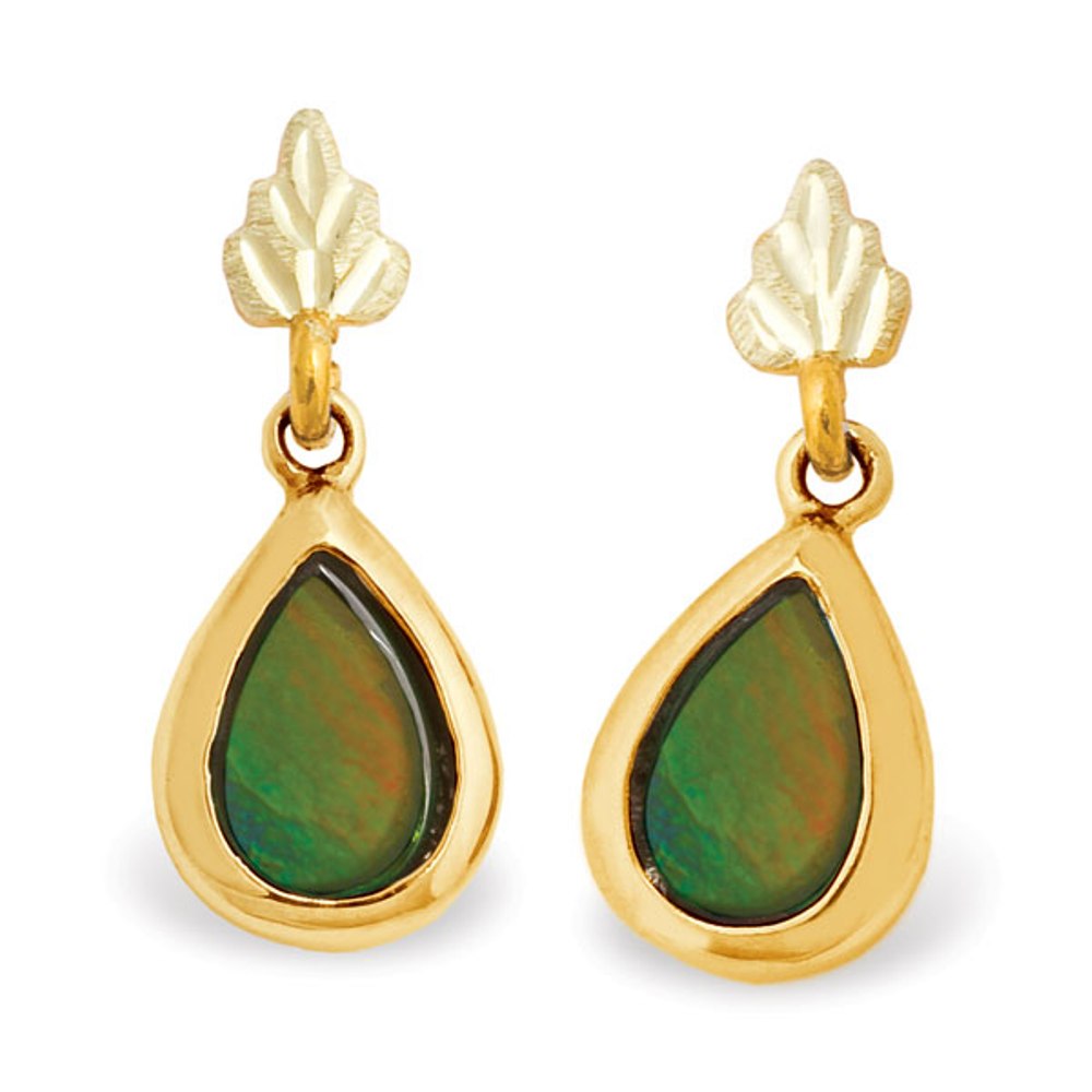 Black Hills Gold 10k Yellow Gold Earrings. 