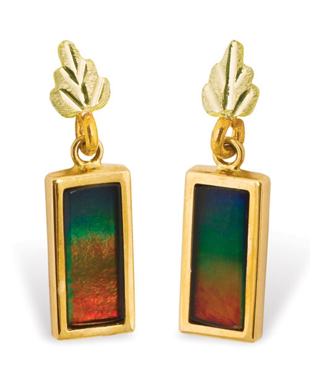 Black Hills Gold 10k Yellow Gold Earrings. 