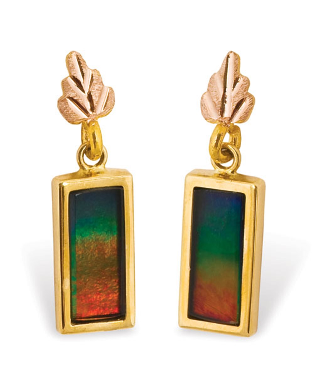 Black Hills Gold 10k Yellow Gold Earrings. 