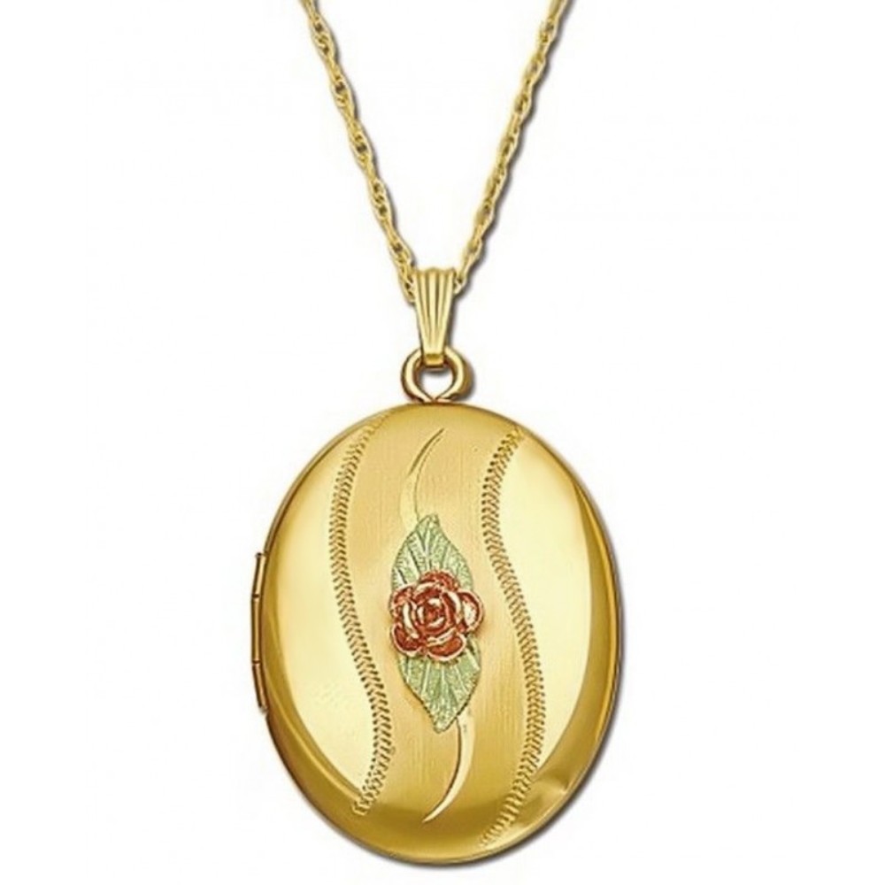 Black Hills Gold Oval Shaped Locket. 