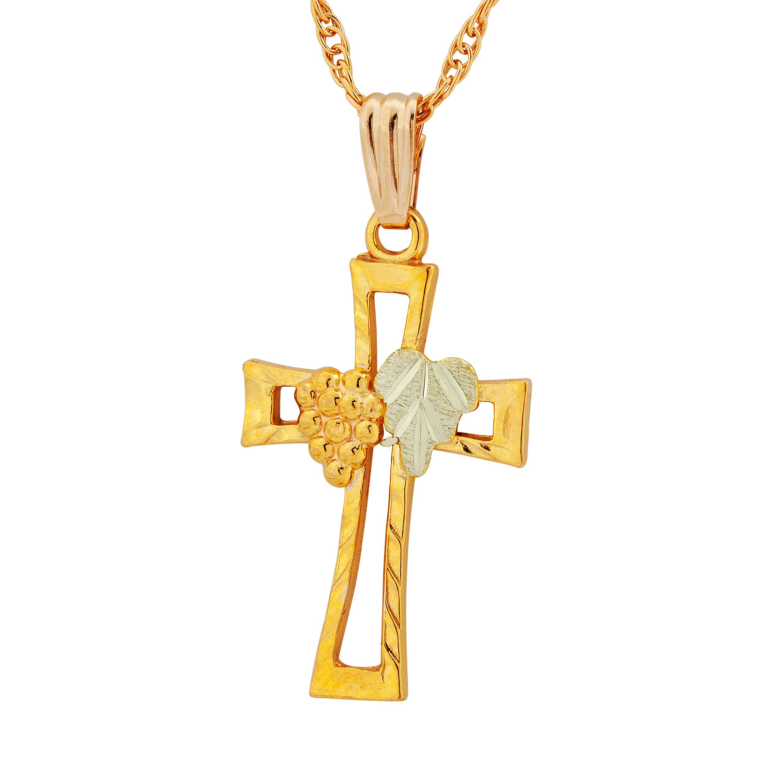 Black Hills Gold Cross Necklace,GL03375 10k. 