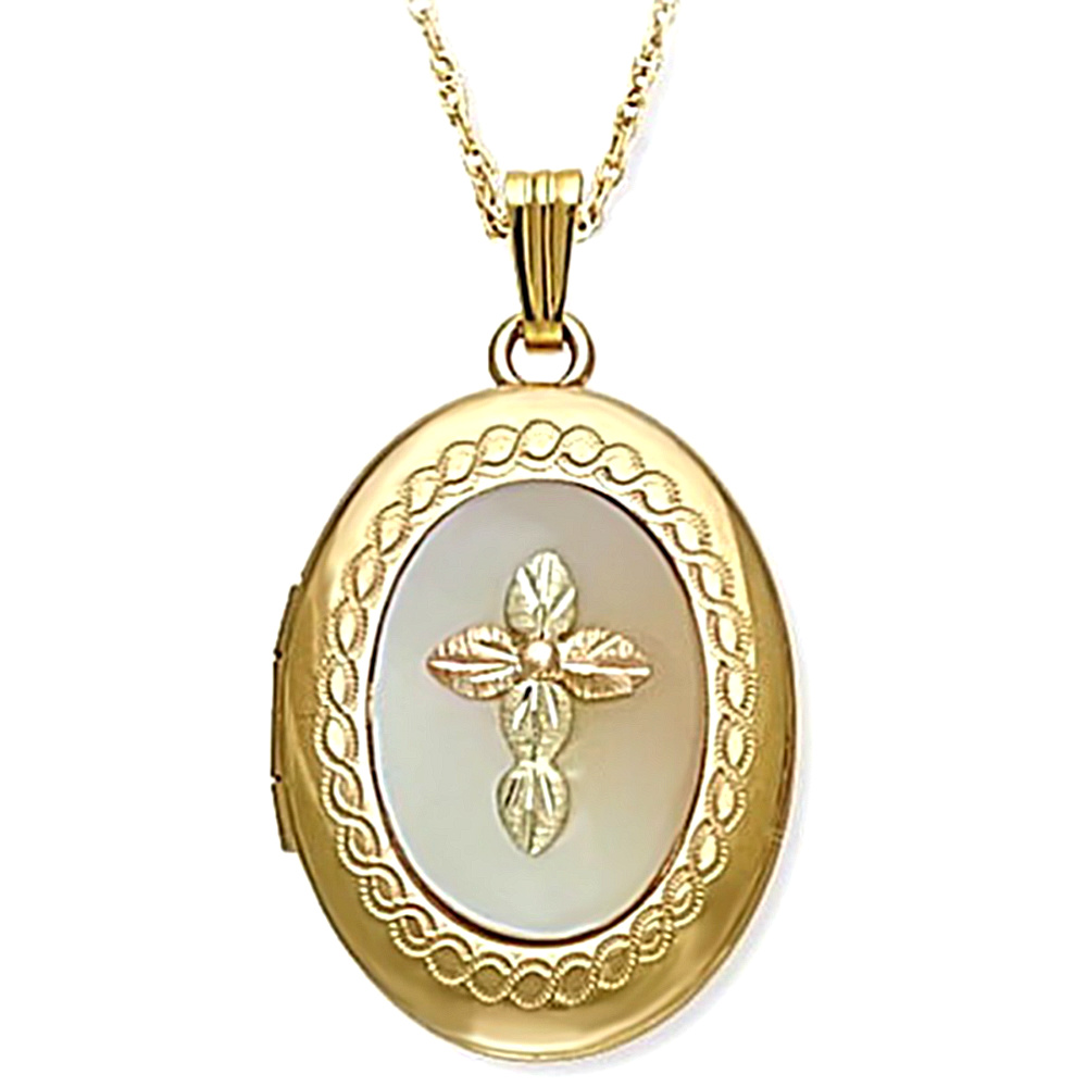 Black Hills Gold Oblong Shaped Locket. 