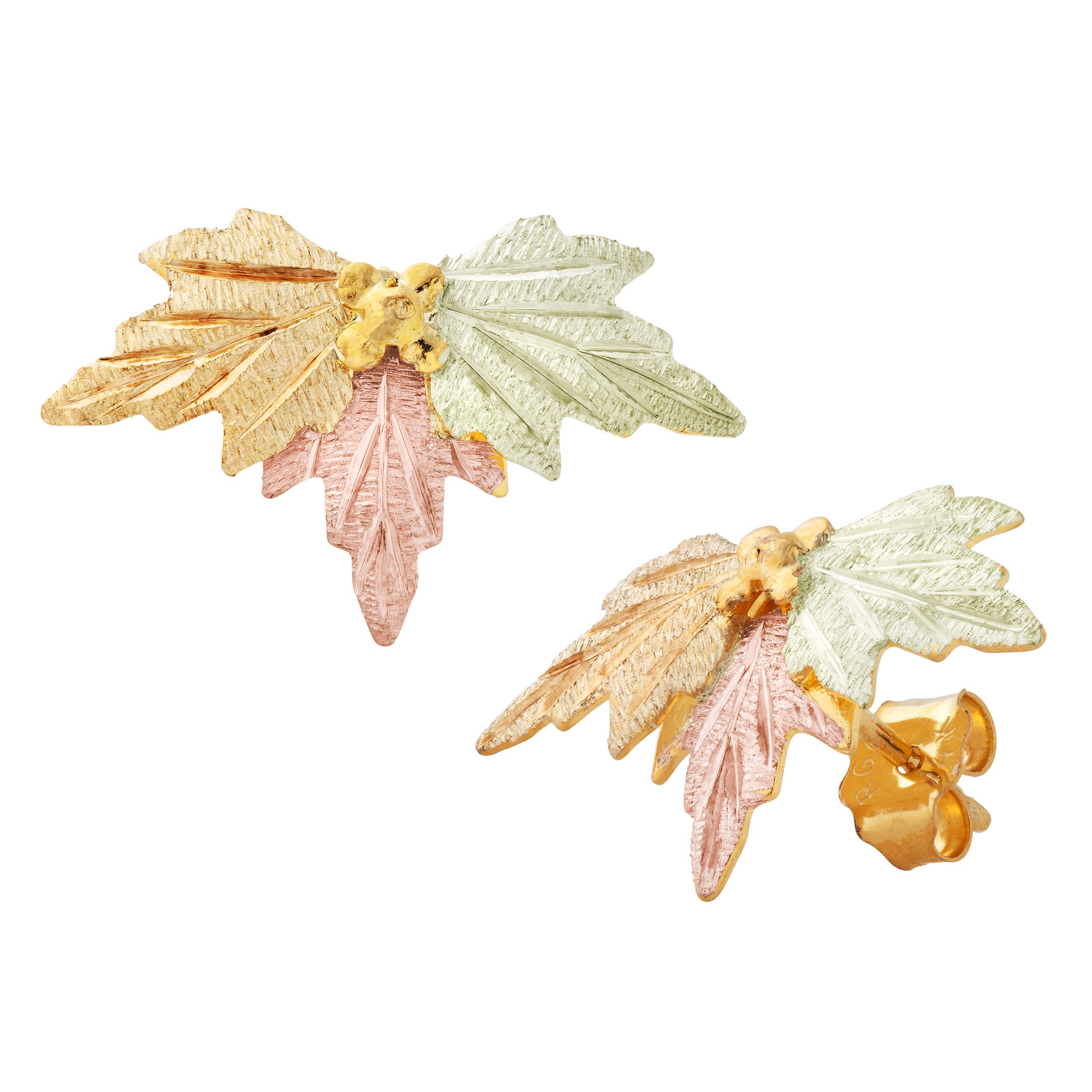 Grape Cluster with Leaves Earrings. 