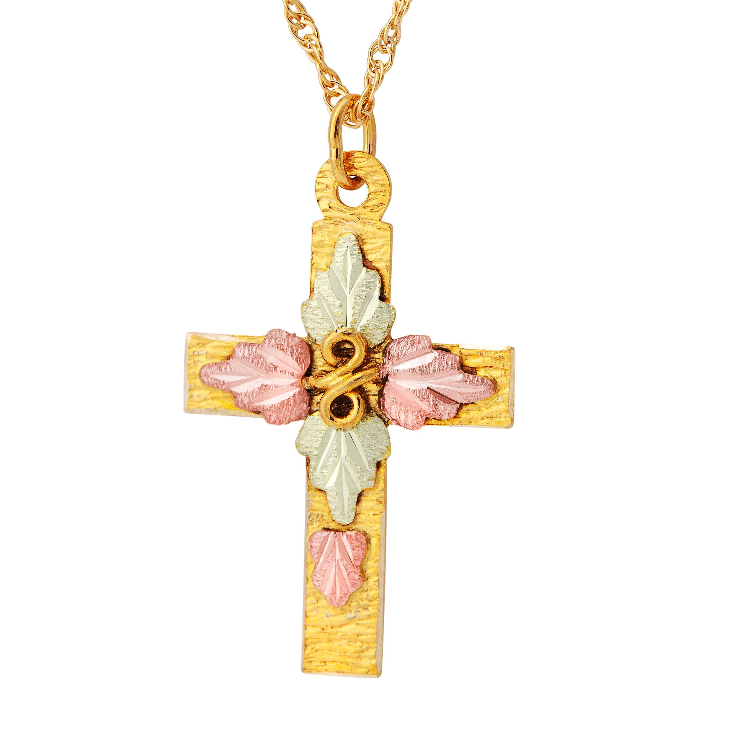 Black Hills Gold Cross Necklace GLM607. 