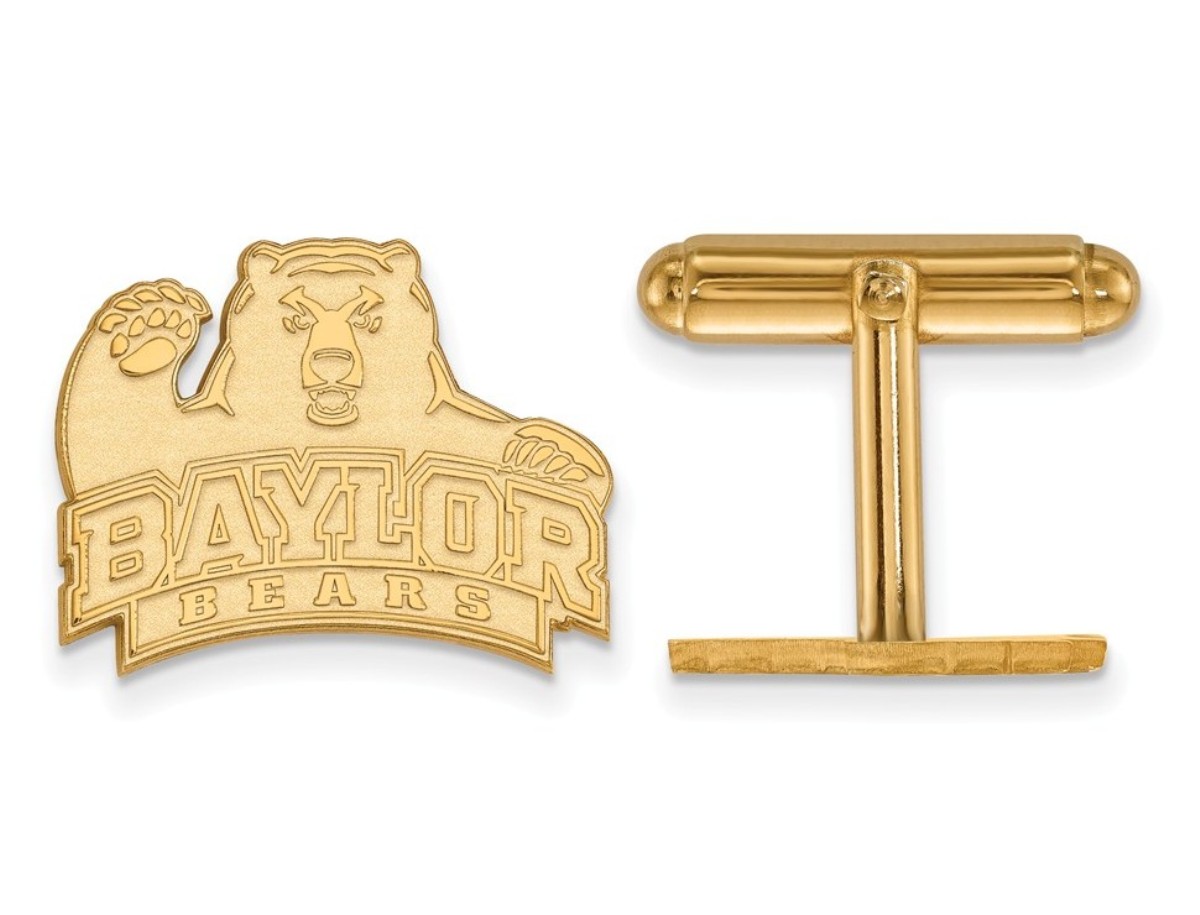 Sterling Silver With GP LogoArt Baylor University Cuff Link