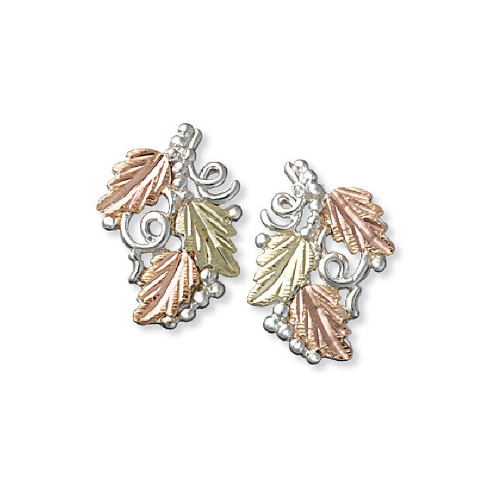 Leaves Earring, Sterling Silver. 