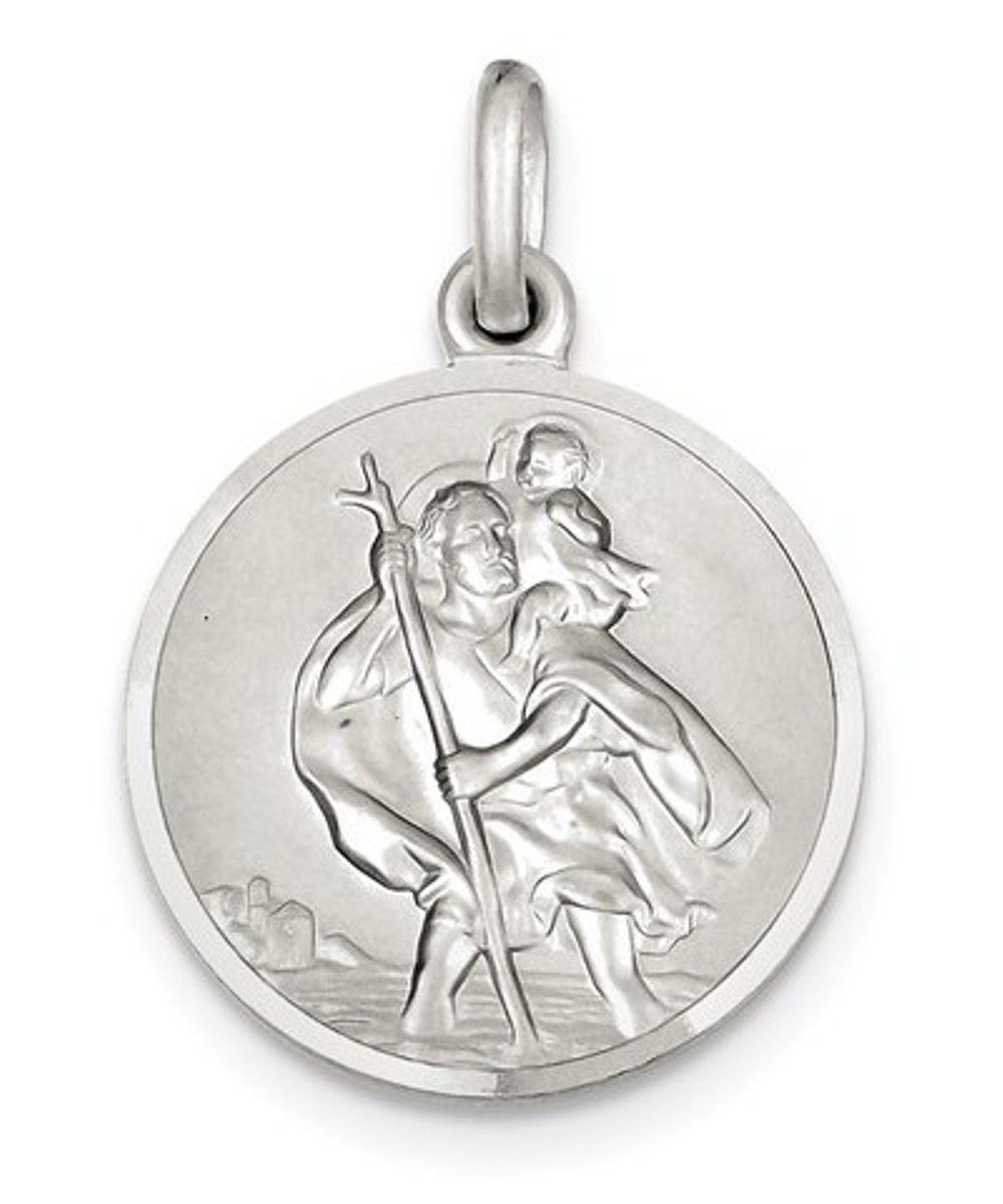 Sterling Silver St. Christopher Medal (35X25MM)