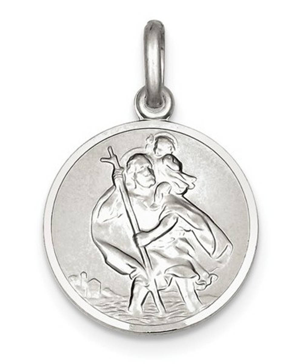 Sterling Silver St. Christopher Medal (35X25MM)