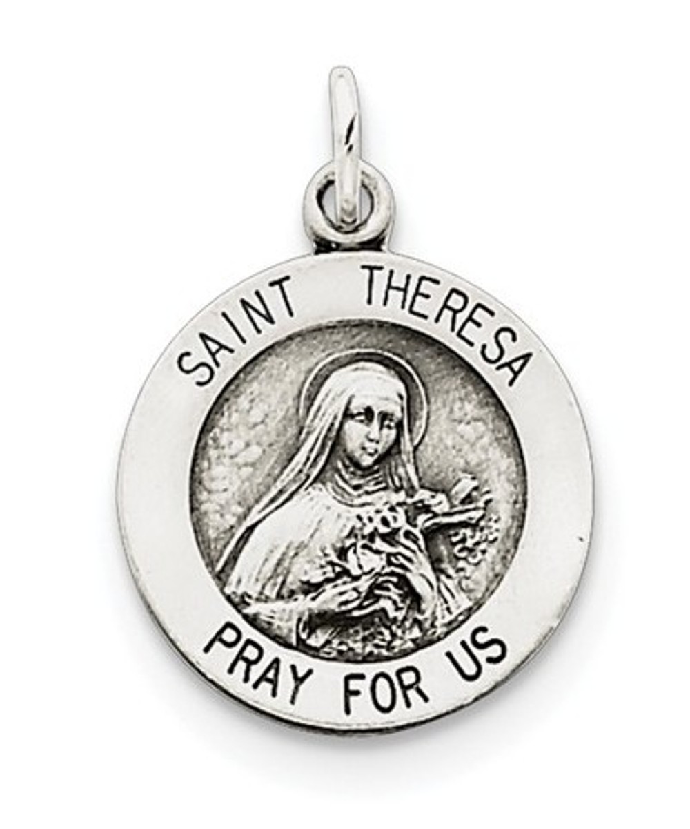 Sterling Silver St. Theresa Medal (20X15MM)
