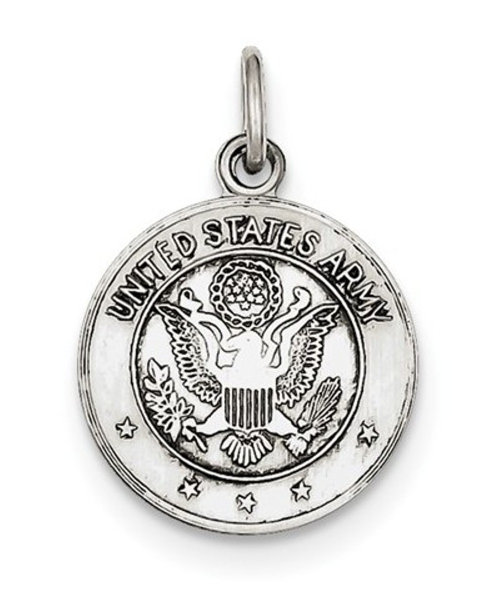 Sterling Silver US Army Medal (23X18MM)
