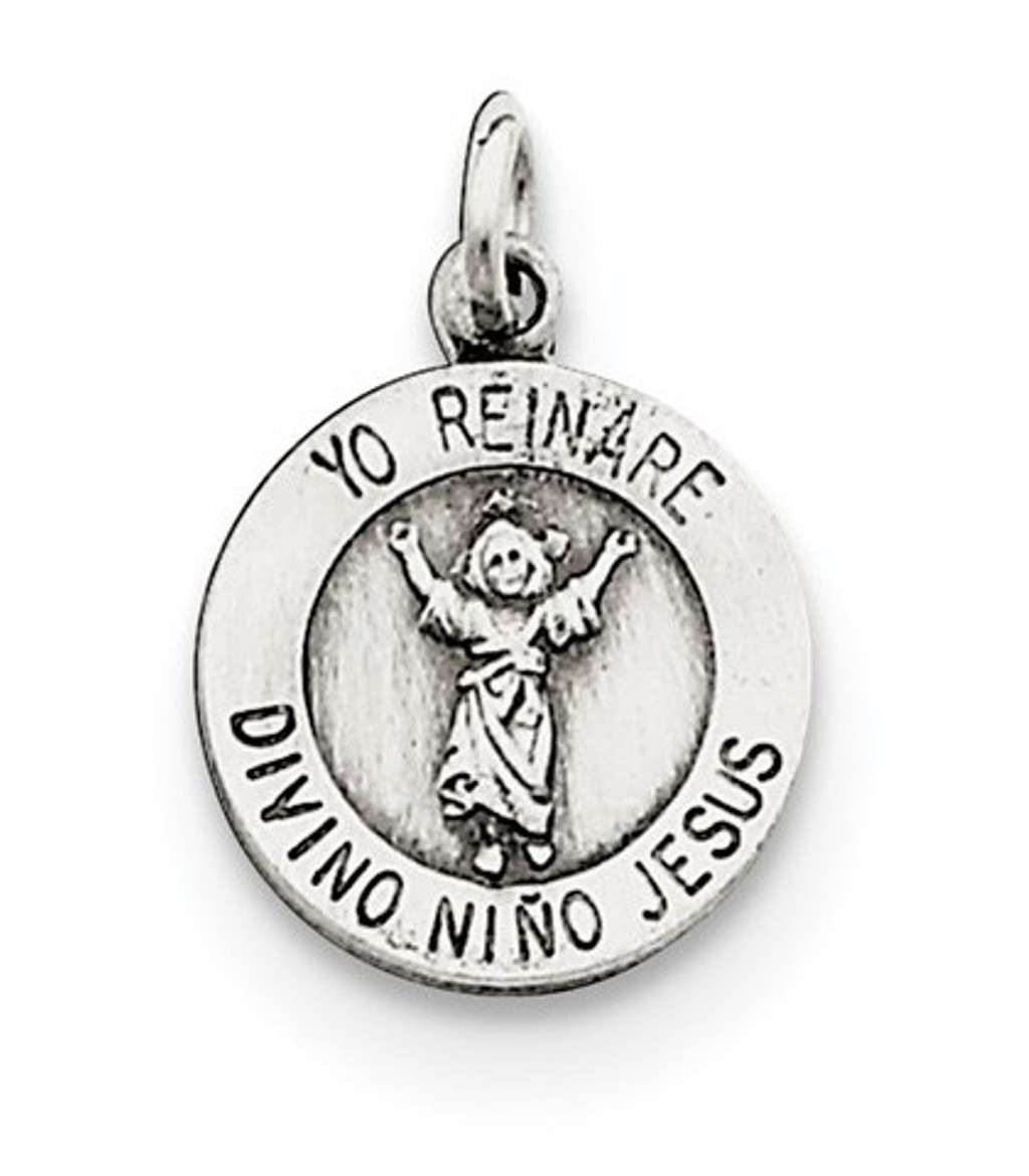 Sterling Silver Divino Nino Medal (Divine Infant Jesus)