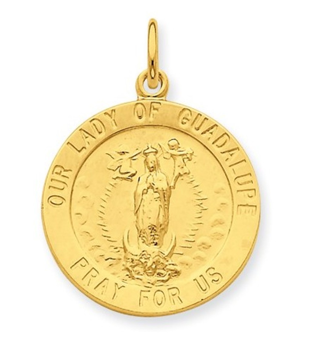 Sterling Silver and 24k Gold -plated Our Lady of Guadalupe Medal