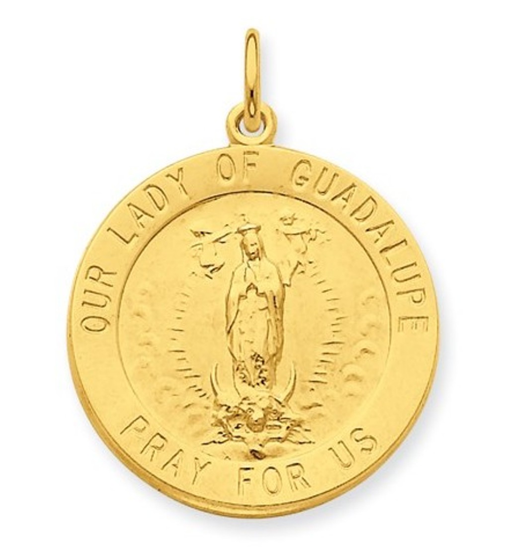 Sterling Silver and 24k Gold -plated Our Lady of Guadalupe Medal