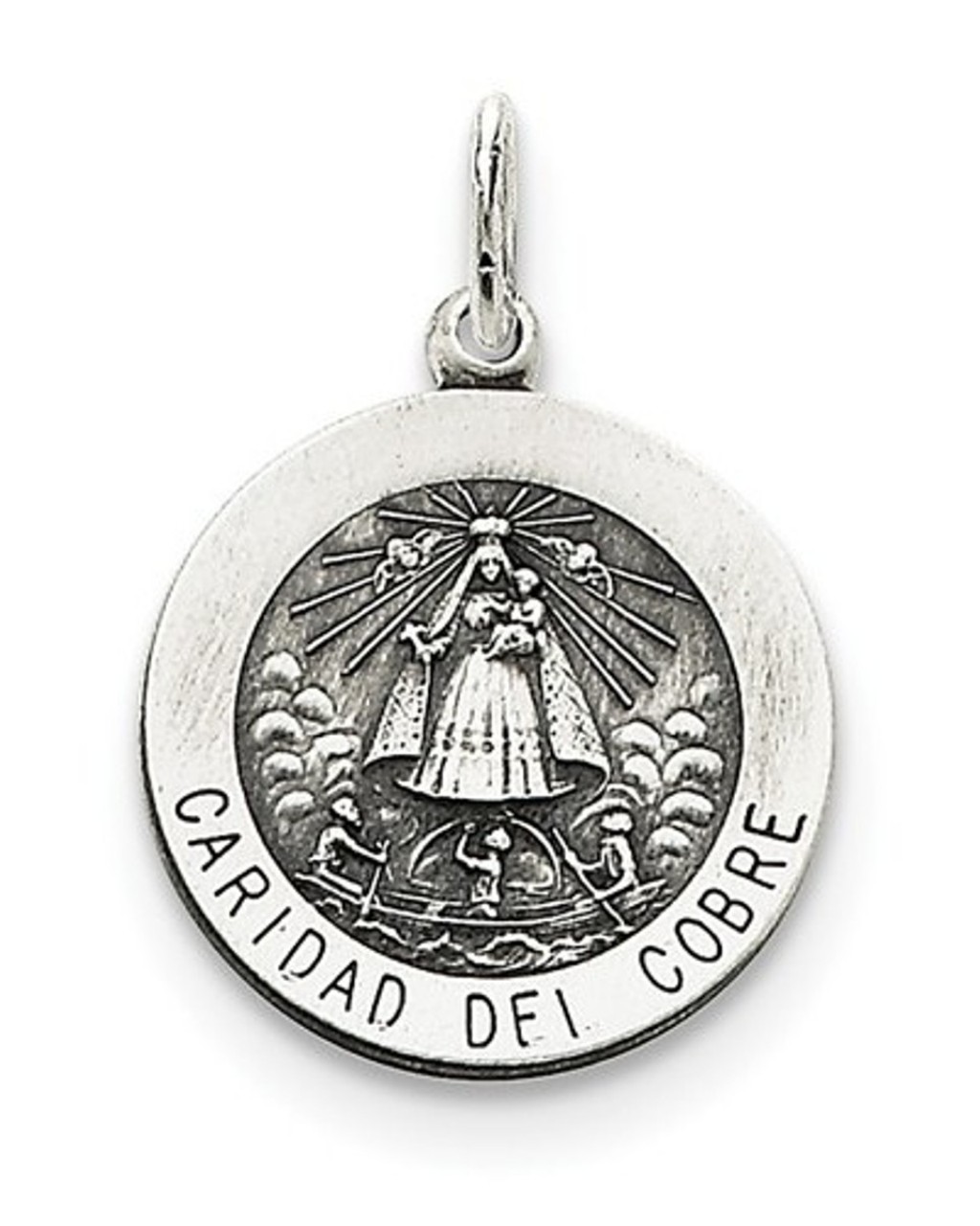 Sterling Silver Caridad Del Cobre Medal (22X19MM)