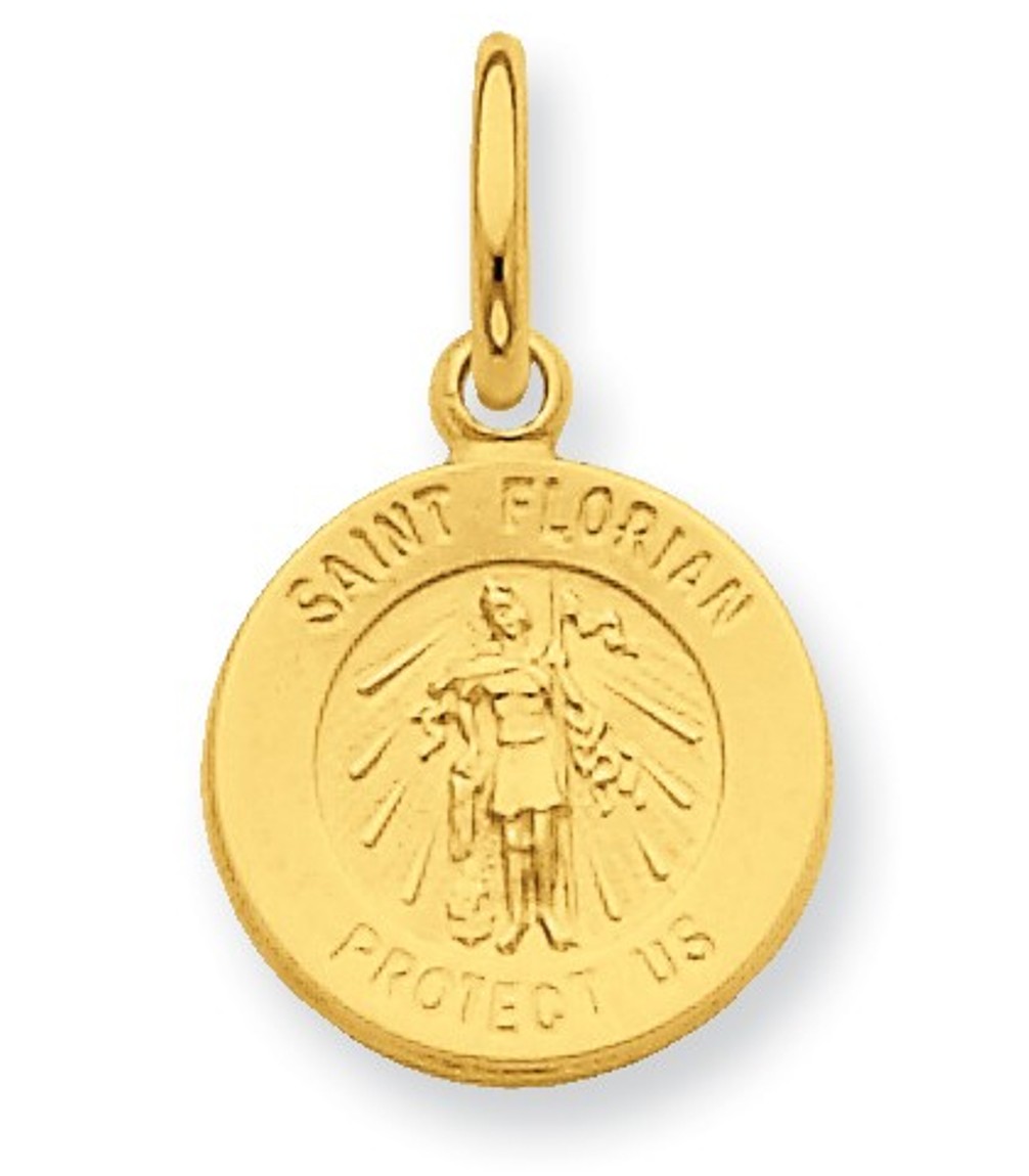 24k Gold-Plated Sterling Silver Saint Florian Medal