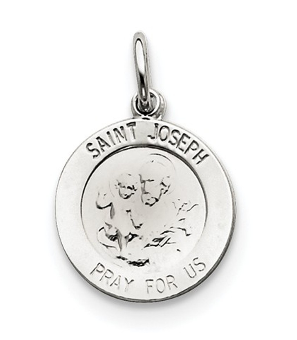 Sterling Silver Saint Joseph Medal(22X16MM)