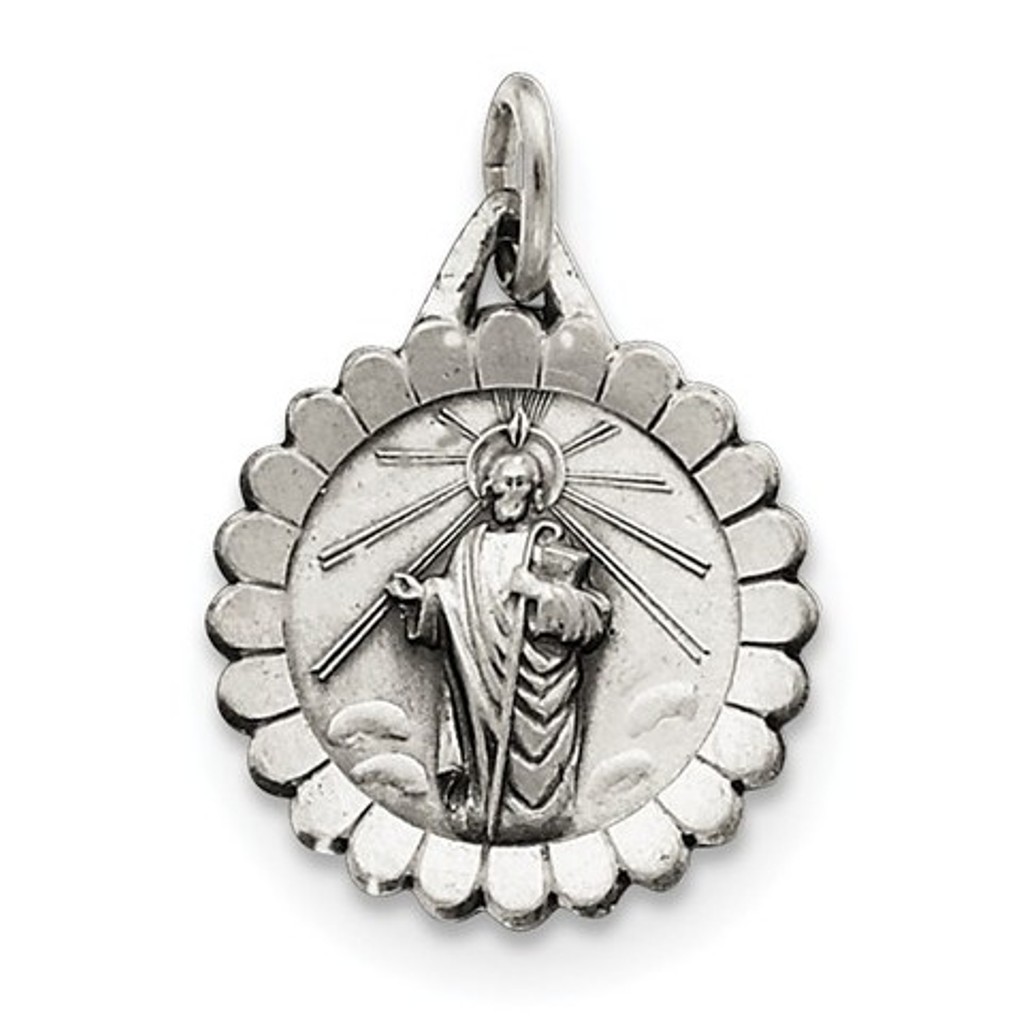 Sterling Silver Saint Jude Thaddeus Medal