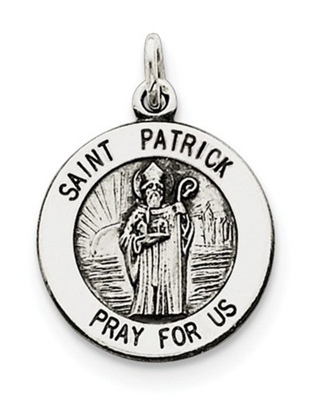 Sterling Silver St.Patrick Medal (20X15MM)