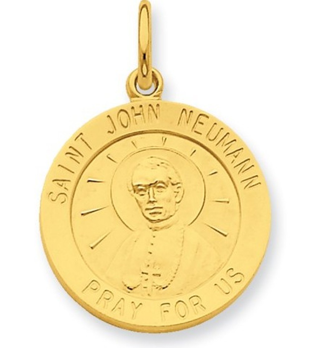 24k Gold-plated Sterling Silver St. John Neuman Medal