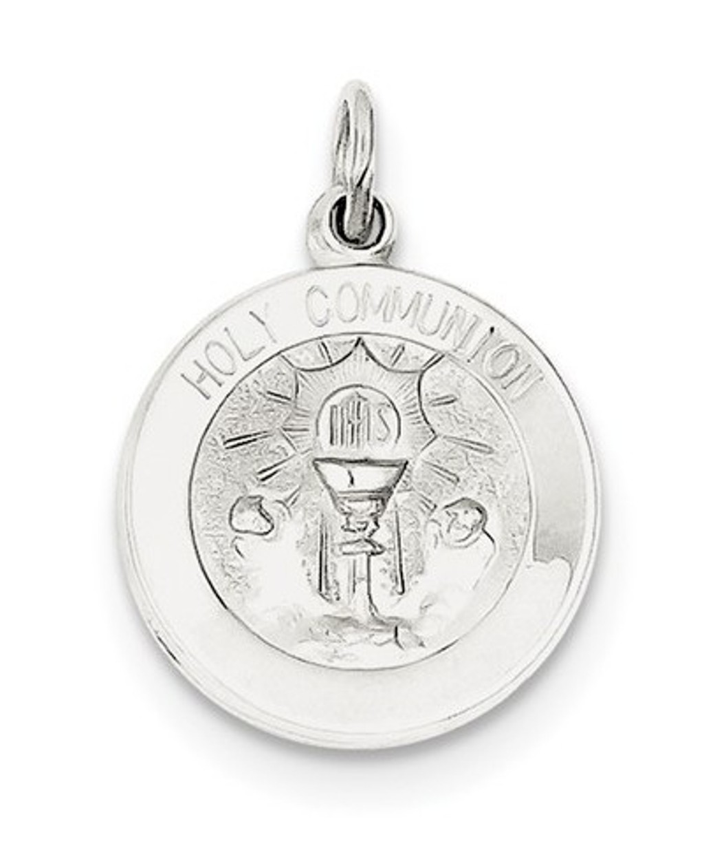 Sterling Silver Holy Communion Medal (20X15MM)