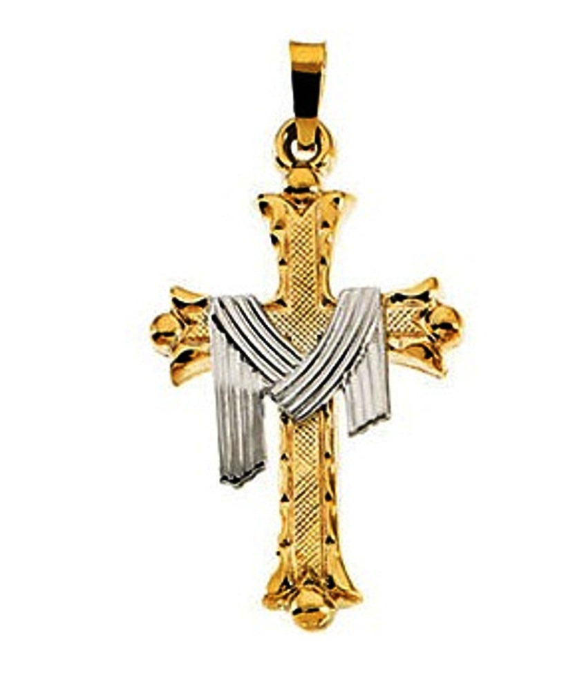 Two-Tone Cross Pendant