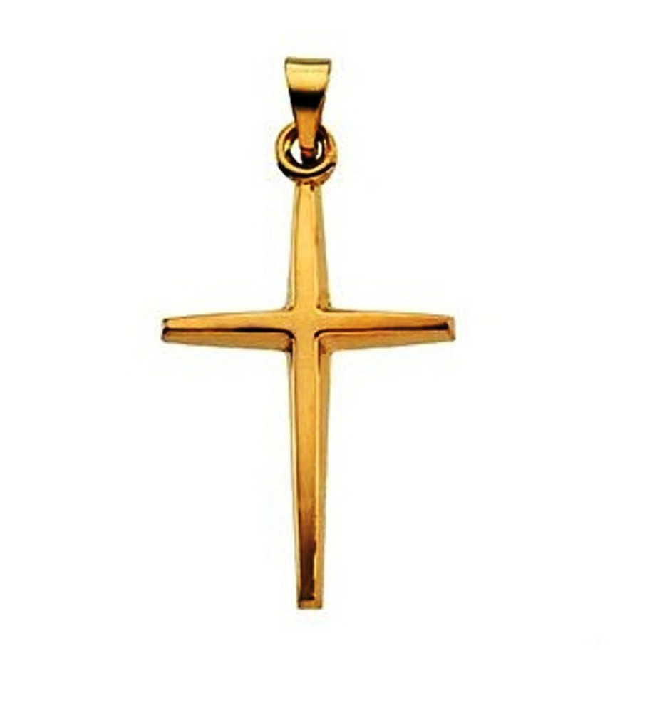 14k Yellow Gold and 18k Yellow Gold Star of Bethlehem Cross, also known as the Nativity Star or the natal star.