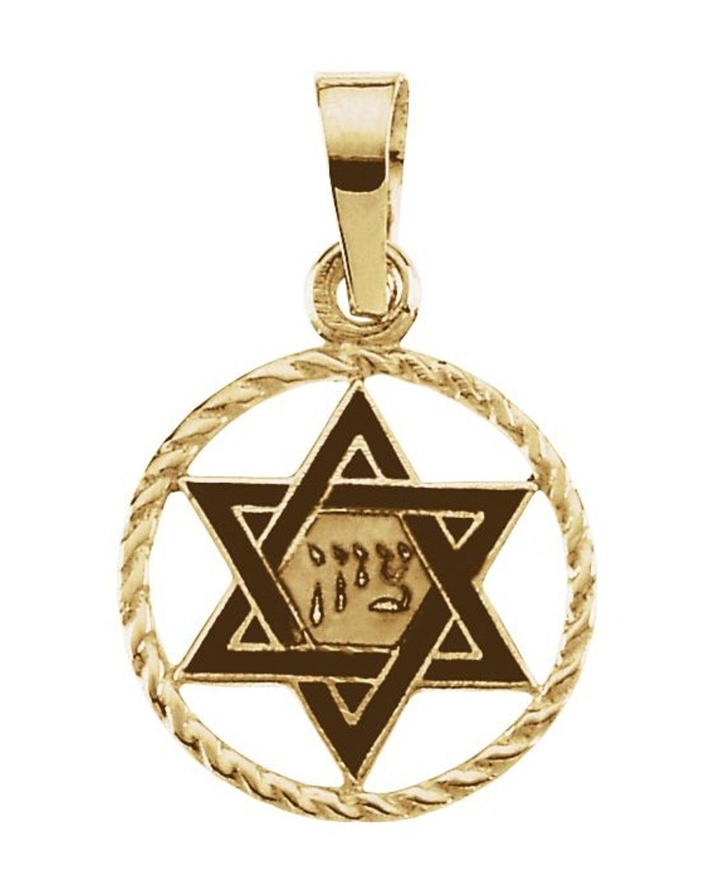 Star of David Pendant, 14k Yellow Gold