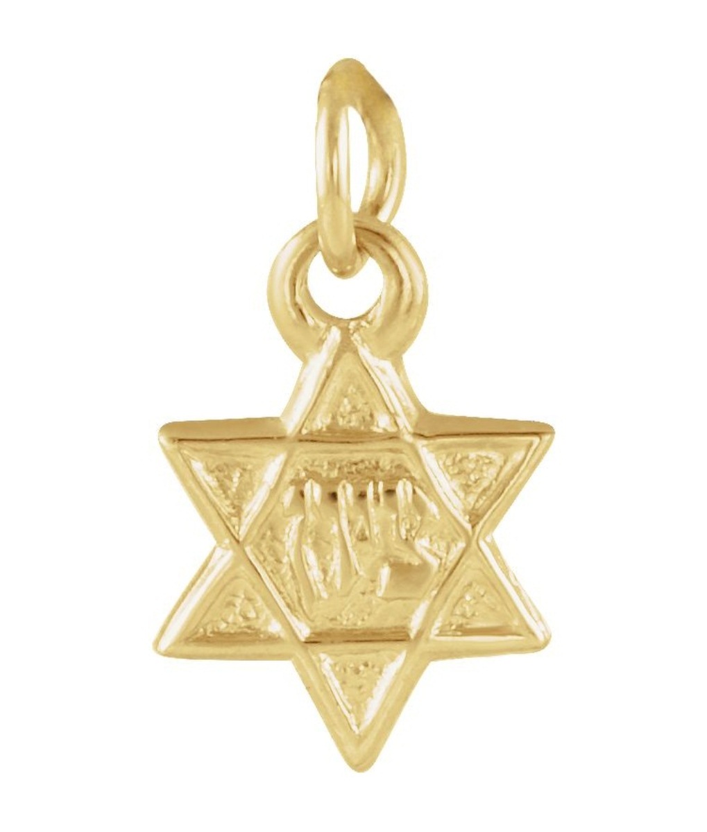 Star of David Pendant, 14k Yellow Gold