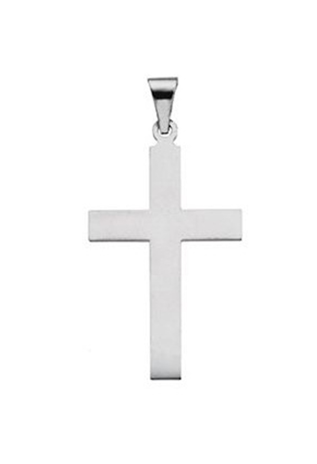  
Western Cross Pendant, Rhodium-Plated 14k White Gold