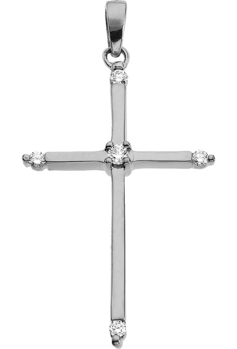  14k White Gold Cross Pendant