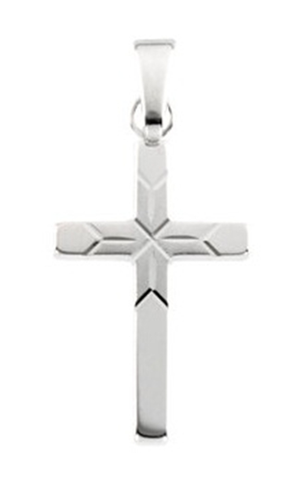  
Cross Pendant, 14k White Gold