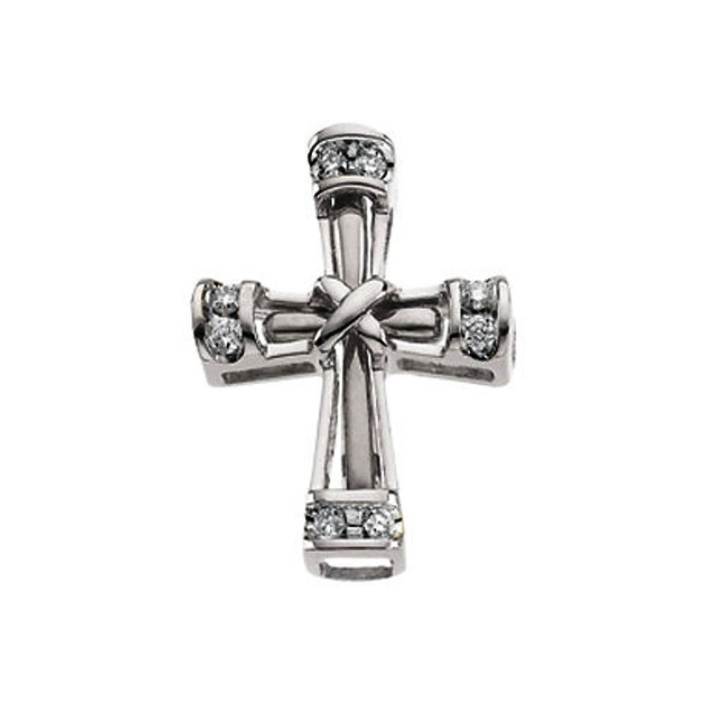  14k White Gold Cross Pendant