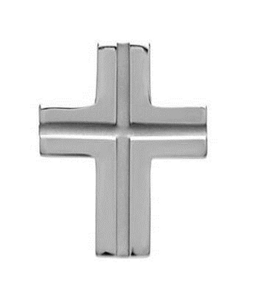  
Inlay Cross Pendant, 14k White Gold