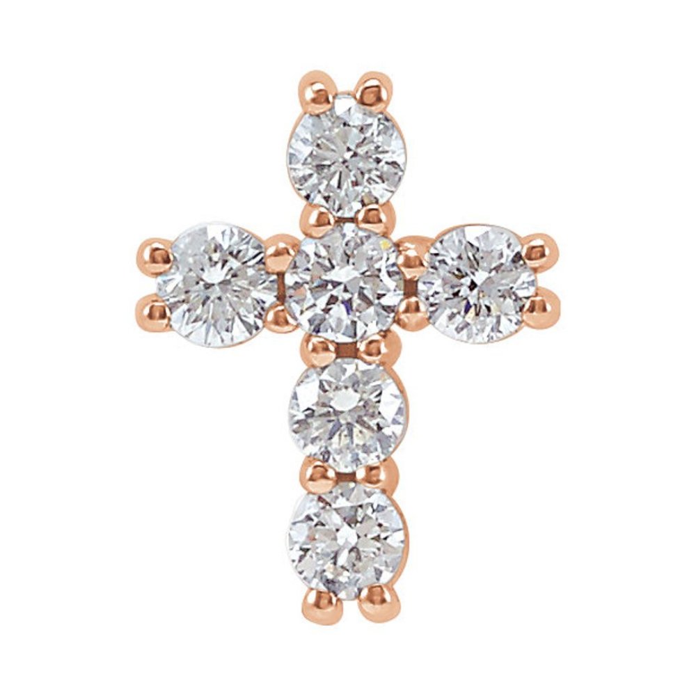  14k Rose Gold Cross Pendant