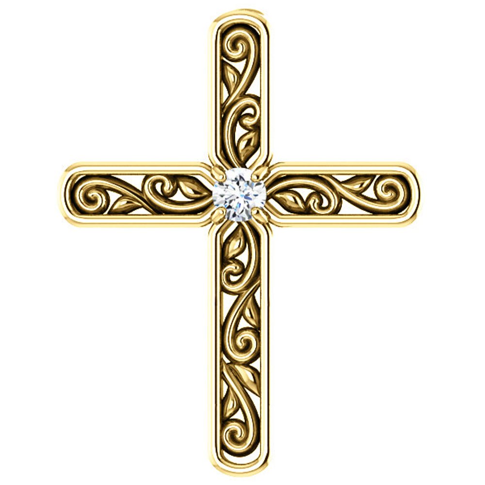  14k Yellow Gold Cross Pendant