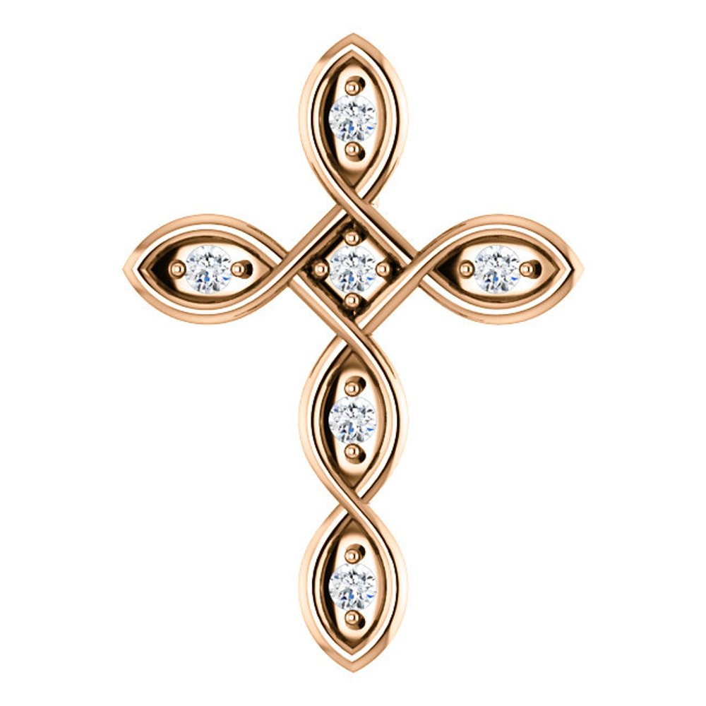  14k Rose Gold Cross Pendant