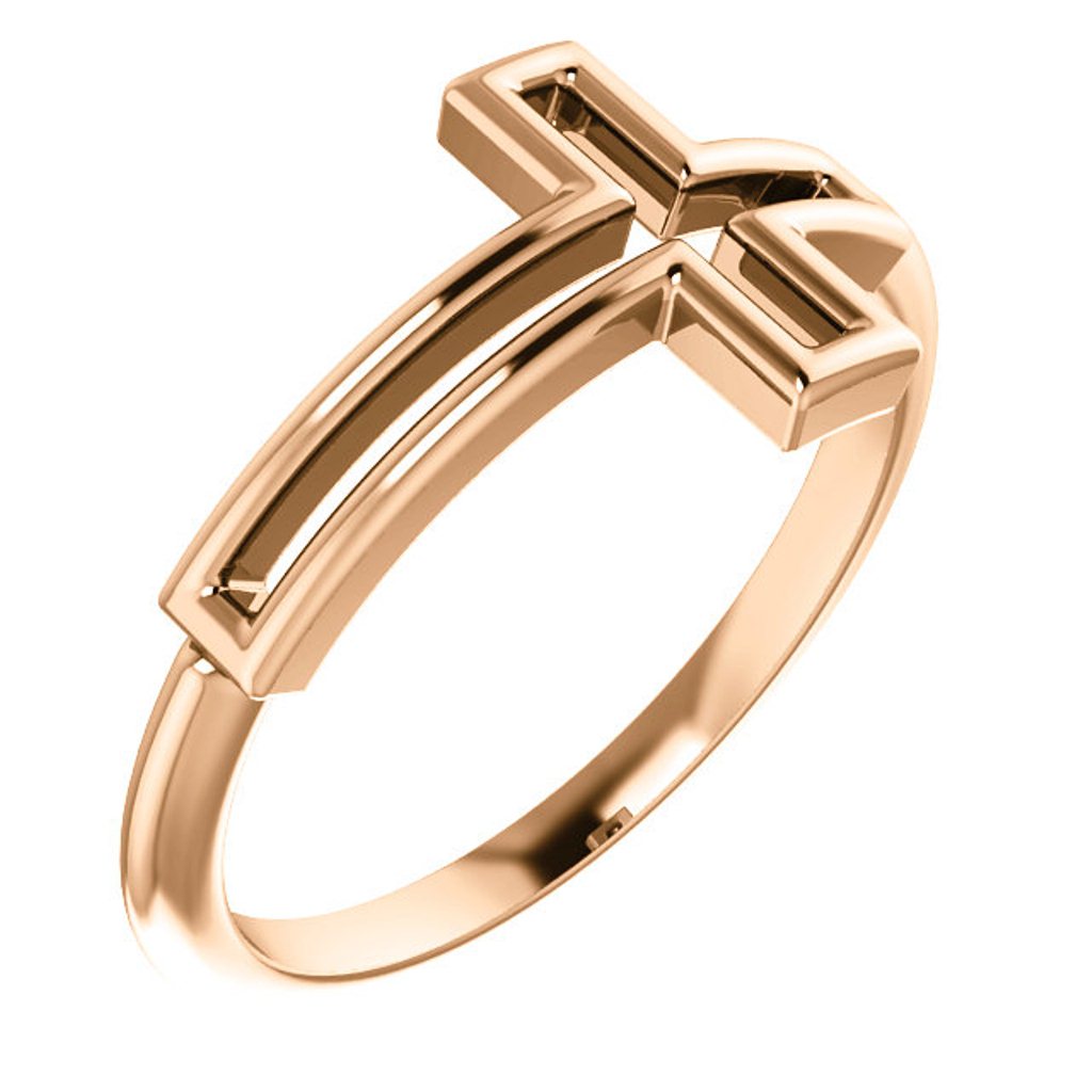 Cross Ring, 14K Yellow Gold