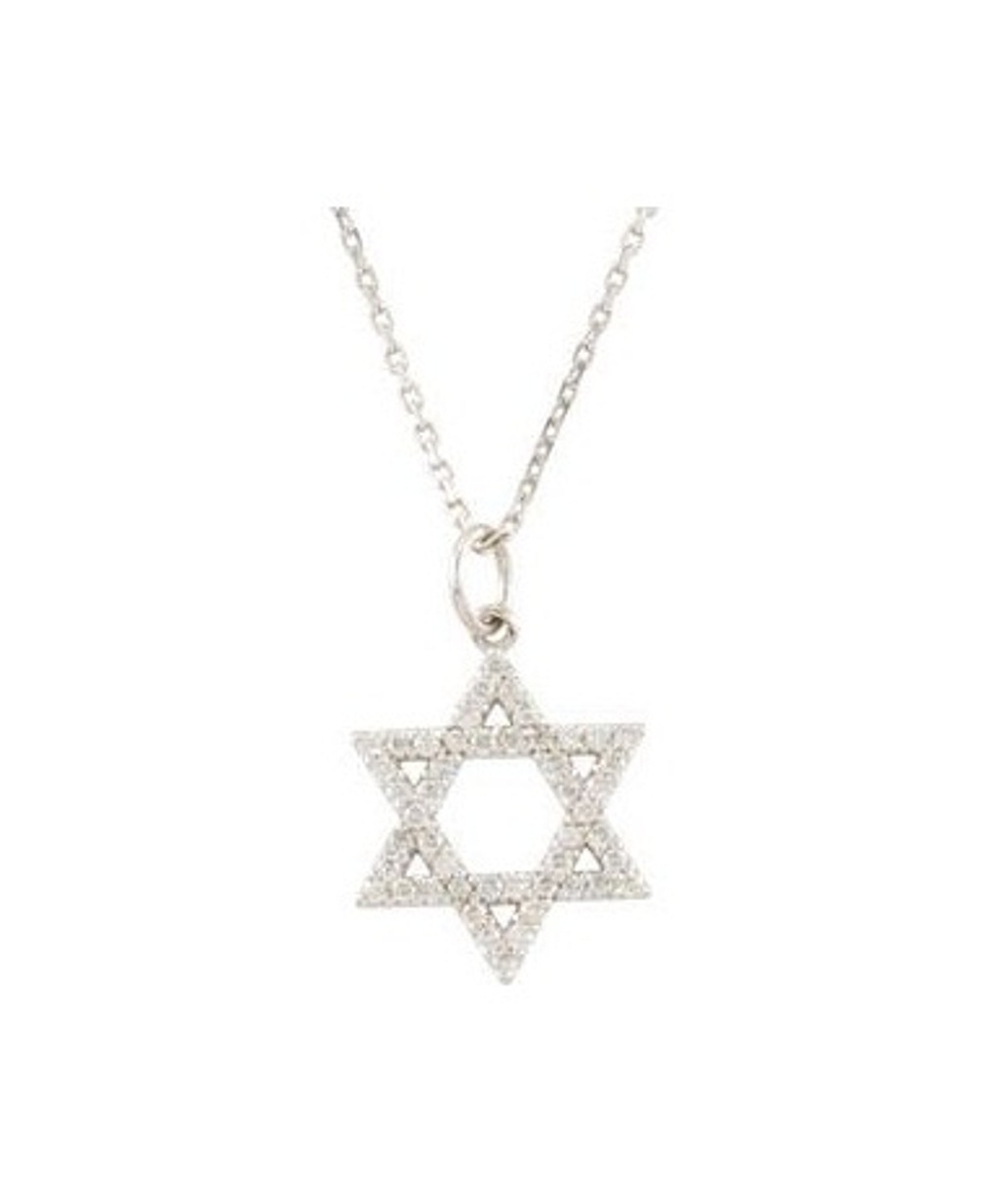 Diamond Star of David Necklace