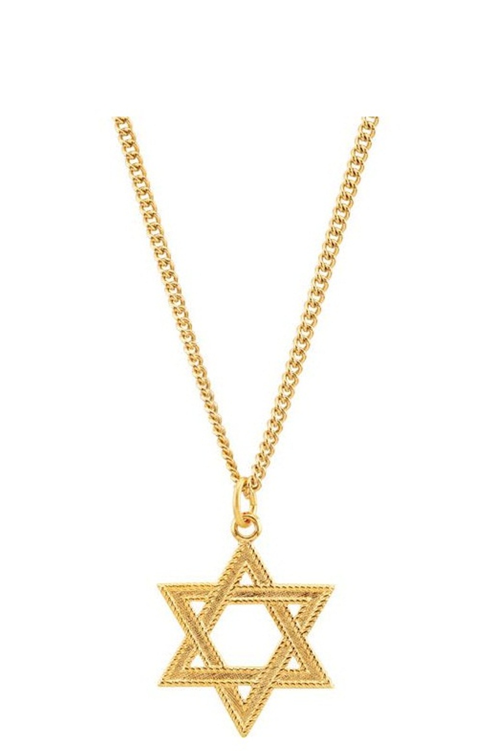 Star of David Necklace, 24K Yellow Gold-Plated Sterling Silver 