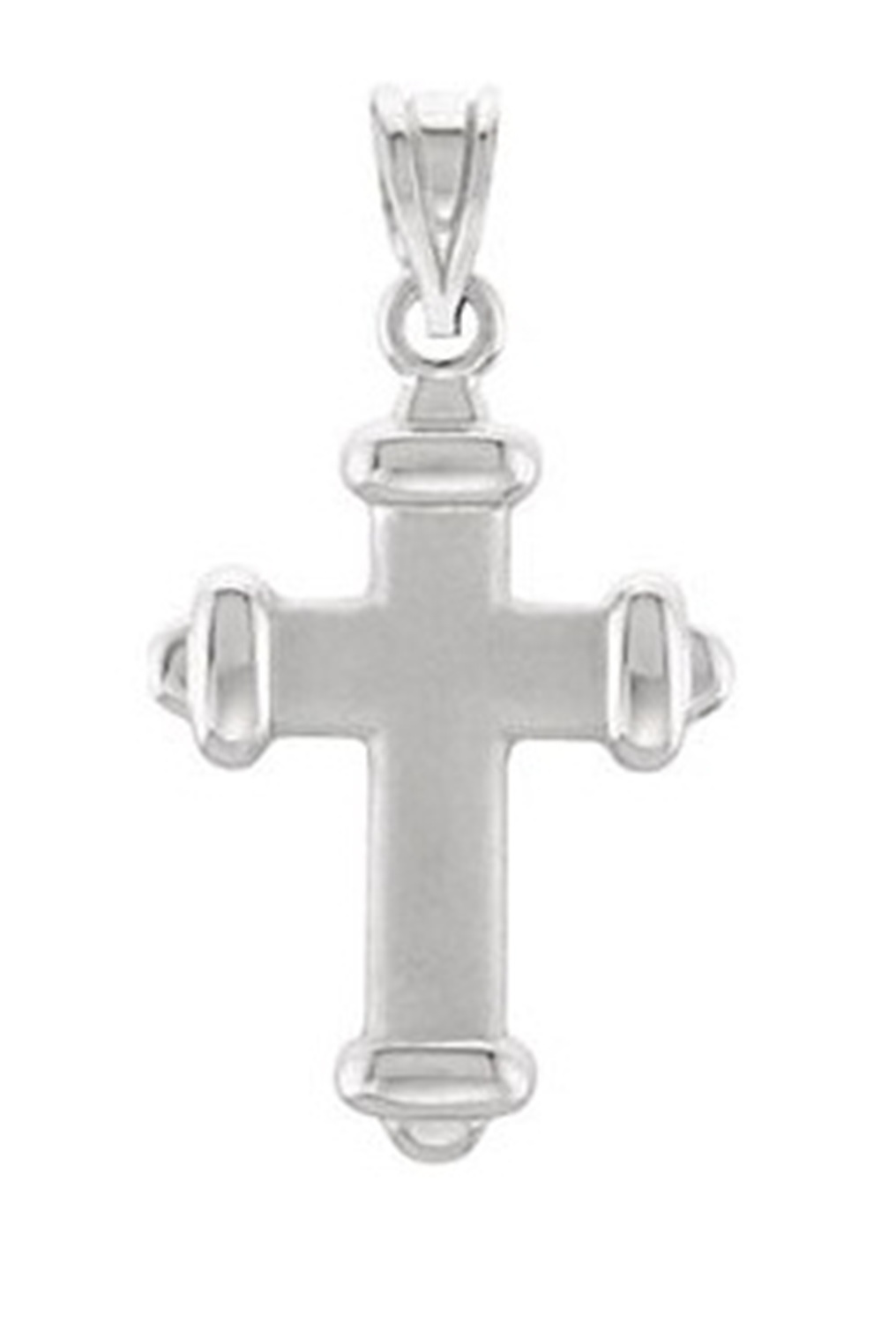  
Hollow Cross Pendant, 14k White Gold