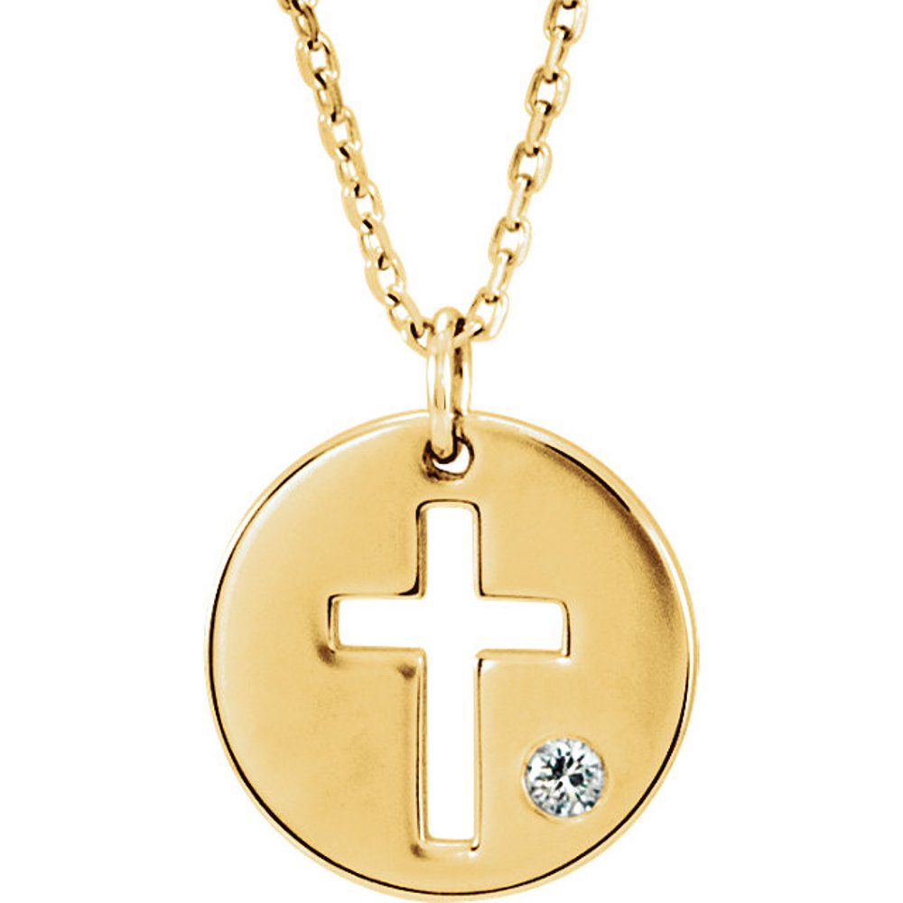  14k Yellow Gold Cross Pendant