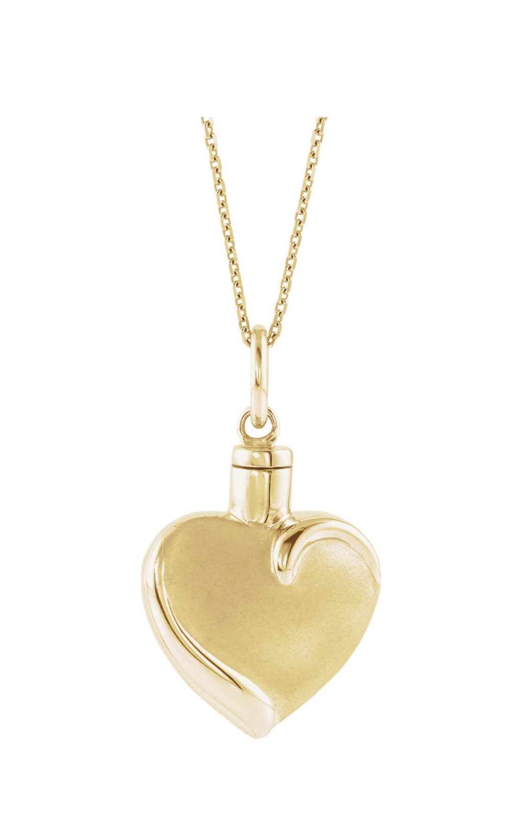 Heart Ash Holder Necklace, 10K Yellow Gold