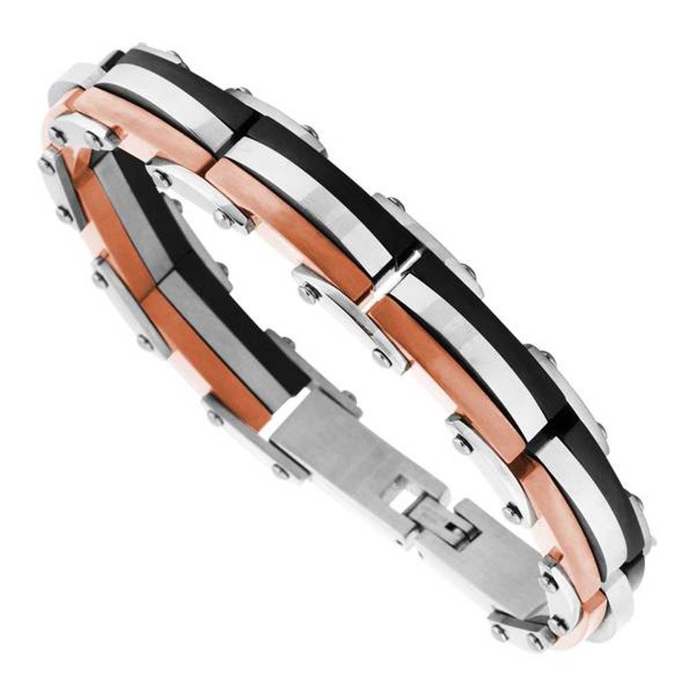 Rose Lon Plated Bracelet, Stainless Steel