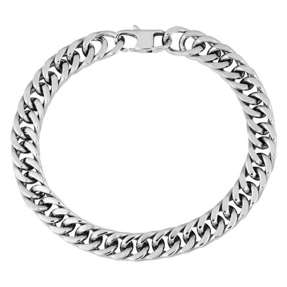 Men's Curb Link Bracelet, Stainless Steel