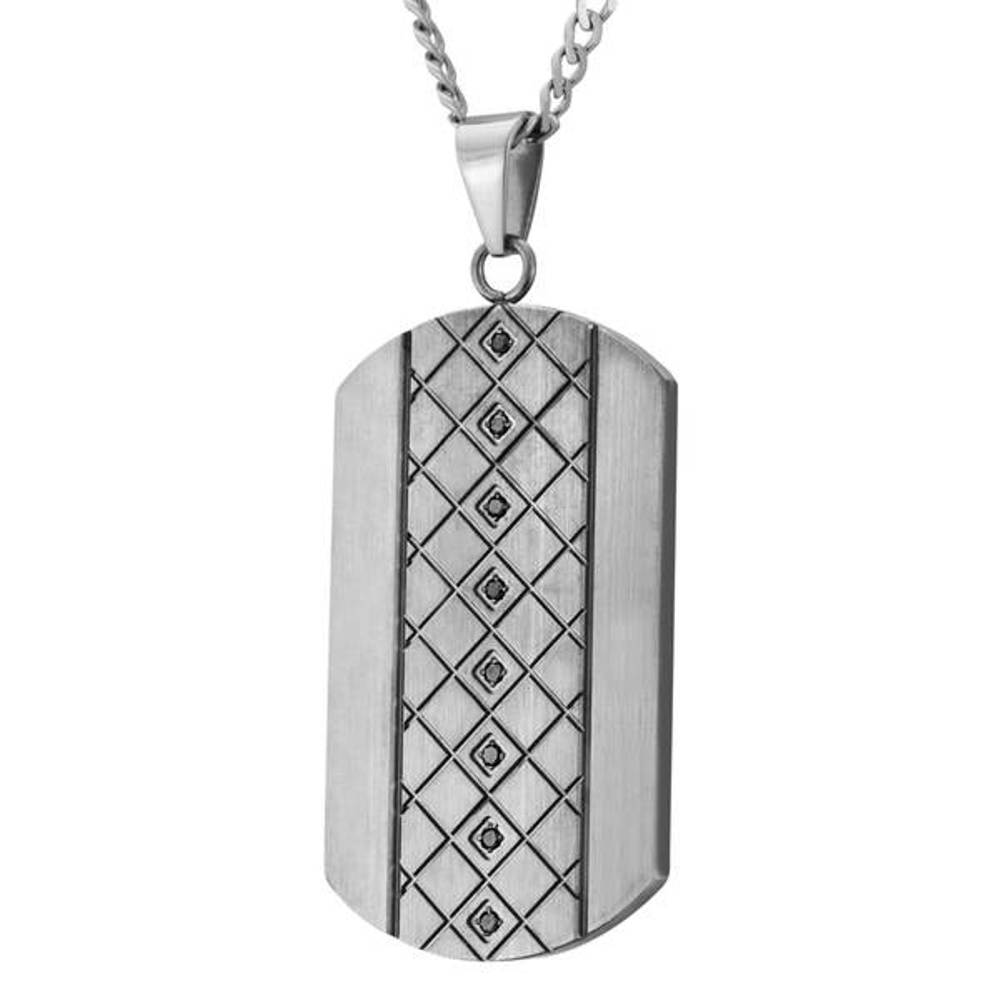  Men's Dog Tag Pendant Necklace, Stainless Steel