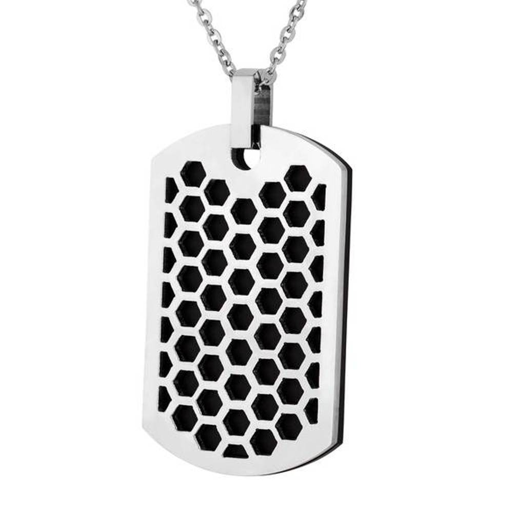  Men's Dog Tag Pendant Necklace, Stainless Steel