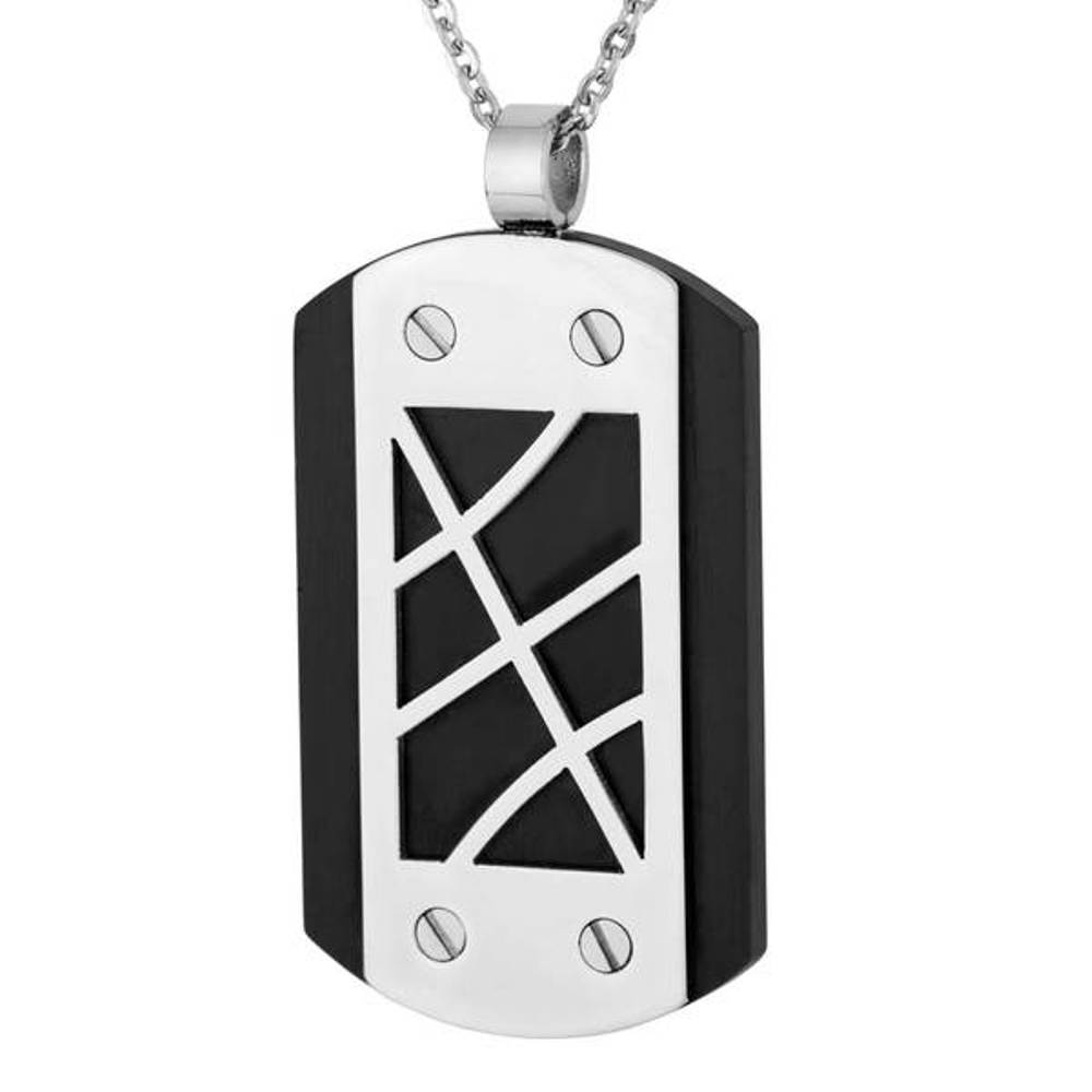  Men's Dog Tag Pendant Necklace, Stainless Steel