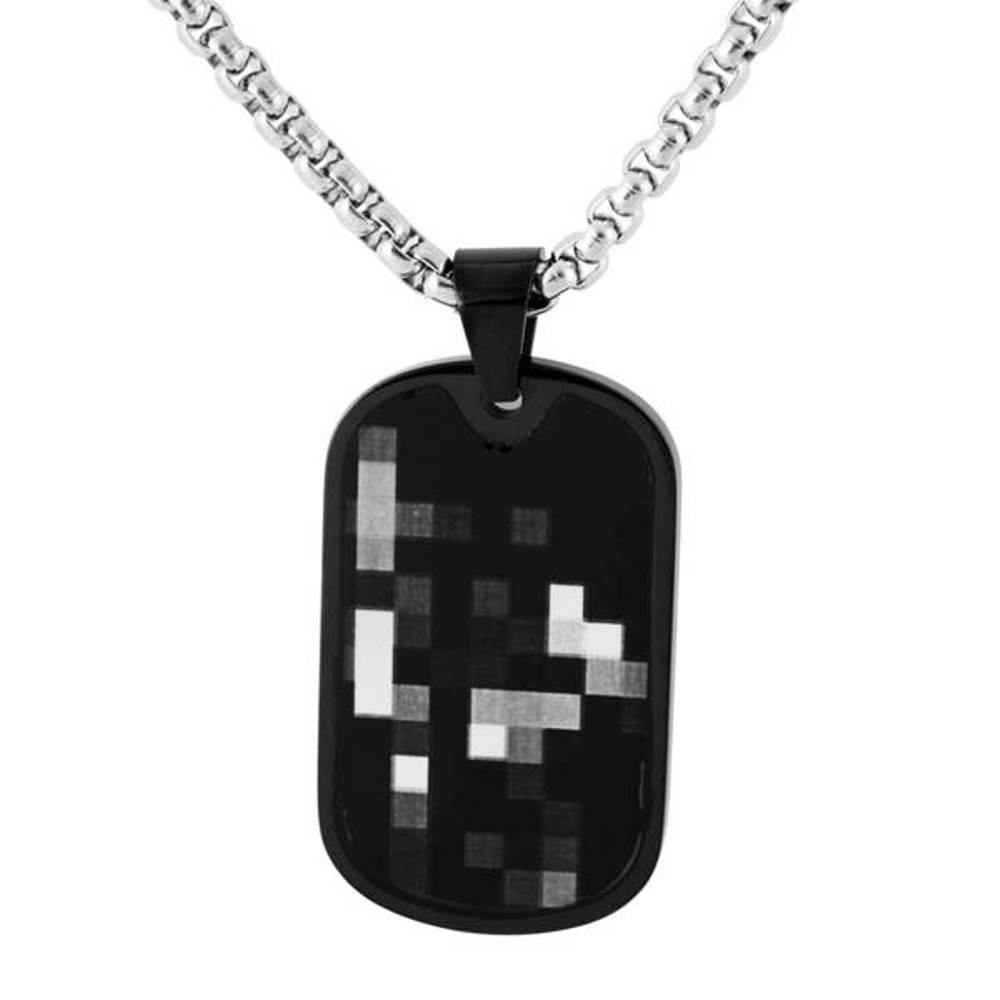  Men's Dog Tag Pendant Necklace, Stainless Steel