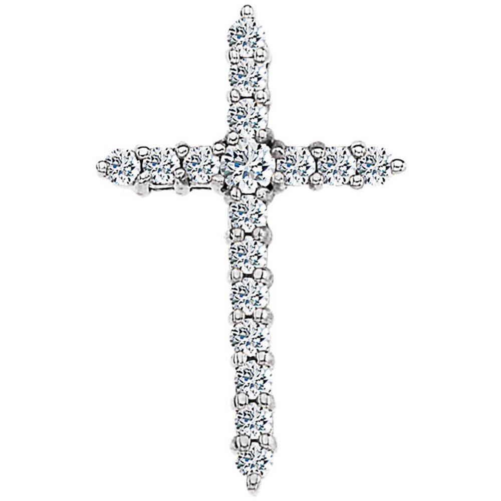  14k White Gold Cross Pendant